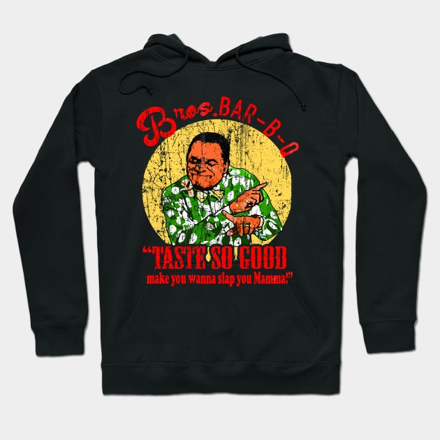 Bros BBQ Taste So Good Vintage Hoodie by Niko Neon